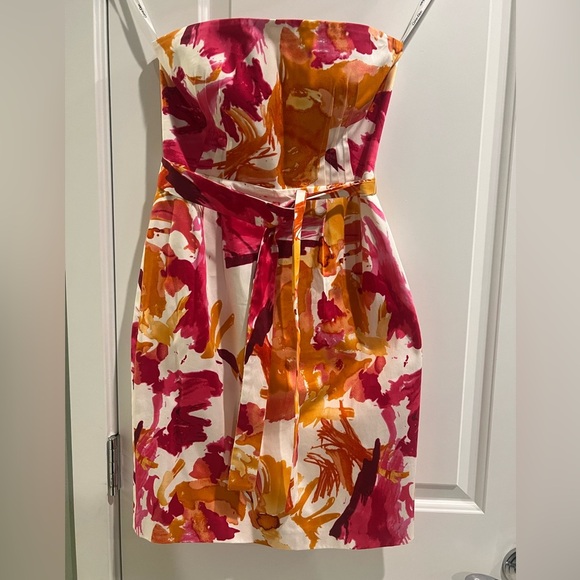 Calvin Klein Dresses & Skirts - Calvin Klein Women's Orange and White Dress size 2